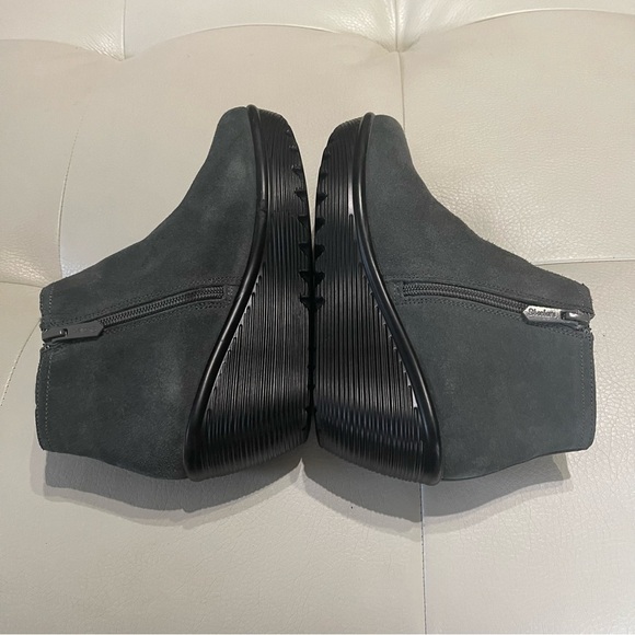 Skechers women’s booties Suede Parallel Wedge Ankle Boots size 6.5 gray - Picture 6 of 9